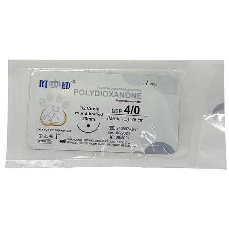 Veterinary Absorbable Suture–Polydioxanone (PDO)