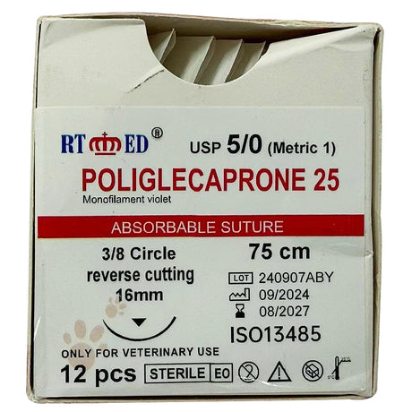 Veterinary Sutures–Poliglecaprone 25 (PGLA)