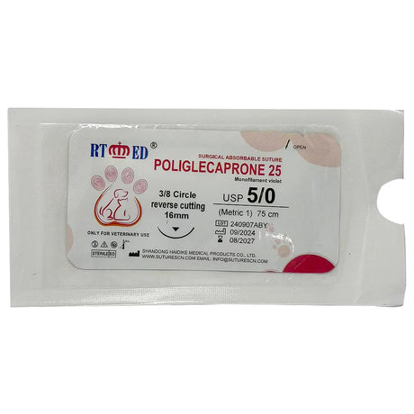 Veterinary Sutures–Poliglecaprone 25 (PGLA)