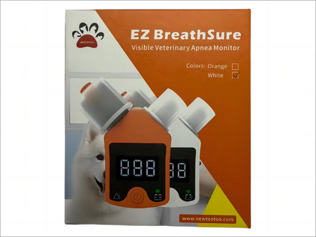 EZ BreathSure Pet Apnea Monitor – Visible Veterinary Respiratory Rate Monitor with LED Display, Apnea Alarm, Type-C Rechargeable, for Small Animals Under Anesthesia