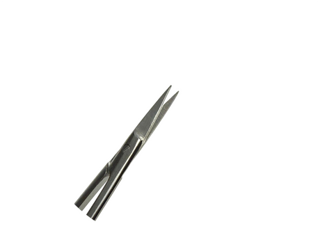 Ophthalmic Operating Scissors, 10.5 cm (4.1"), Curved Tips, Fine Sharp Blades, Ring-Handle, Stainless Steel – Reusable/Autoclavable