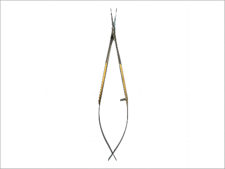 Ophthalmic Capsulotomy Scissors – Straight Tip or Curved Tip, Spring-Handle, Lightweight Perforated Grip, Stainless Steel – Reusable/Autoclavable