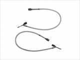Ophthalmic Cannulas – Left or Right Curved Pointed Tips (12 Tip Styles), Stainless-Steel Tips with Silicone Tubing, Luer-Lock, Reusable/Autoclavable