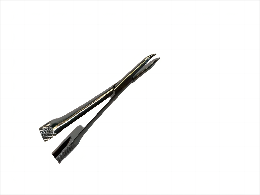 Micro Ophthalmic Needle Holder – Curved Pointed Tip or Retinal Detachment Tip, Spring-Handle, Textured Grip, Stainless Steel – Reusable/Autoclavable