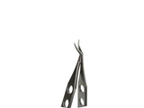 Ophthalmic Corneal Scissors, Spring-Handle, Left Angled Fine Tips, Lightweight Perforated Grip, Autoclavable Stainless Steel, Reusable