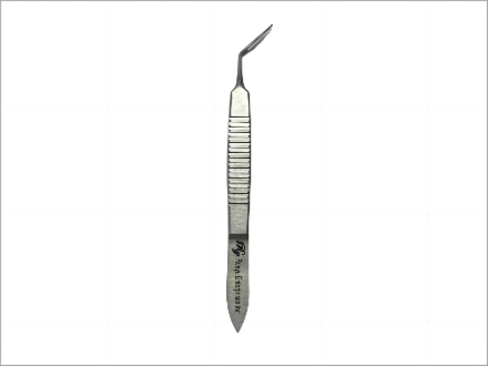 Ophthalmic Capsulorhexis Forceps – Flat Handle (Small CCC with Scale) or Curved Round Handle, Fine Angled Tips, Stainless Steel – Reusable/Autoclavable