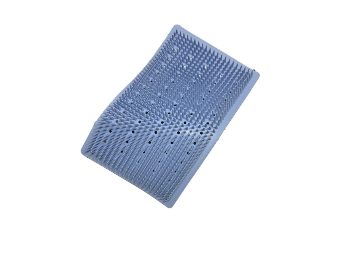 Sterilizing Tray with Locking Latches & Perforated Lid – 22.5 × 14.5 × 3 cm (8.9 × 5.7 × 1.2 in), Aluminum Alloy with Silicone Pin Mat – Autoclave Compatible, Reusable