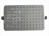 Sterilizing Tray with Locking Latches & Perforated Lid – 22.5 × 14.5 × 3 cm (8.9 × 5.7 × 1.2 in), Aluminum Alloy with Silicone Pin Mat – Autoclave Compatible, Reusable